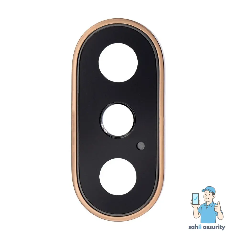 Camera Lens Glass with Frame for Apple iPhone XS Max Gold thumbnail